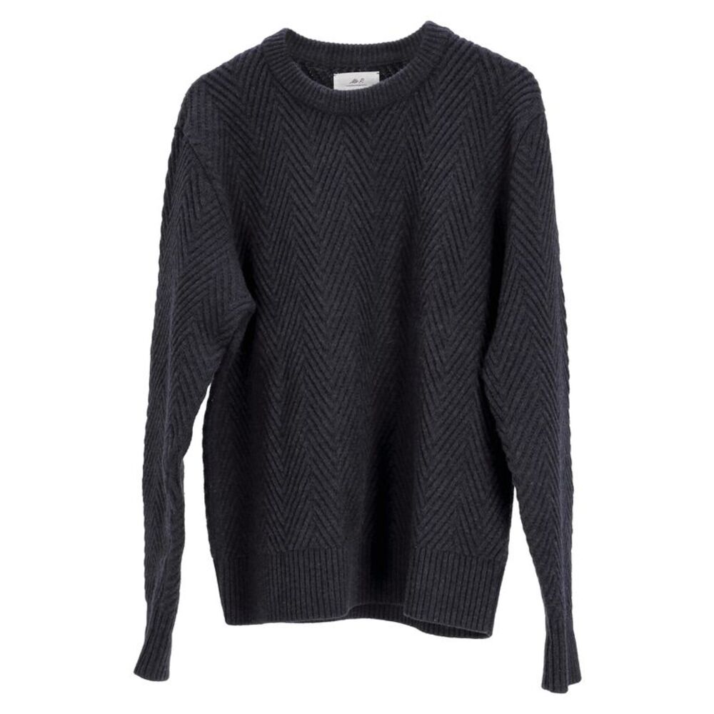 Mr P. Ribbed Sweater in Grey Merino Wool